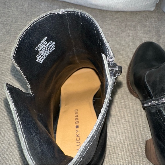 Lucky Brand Black Leather Boots - Picture 7 of 12